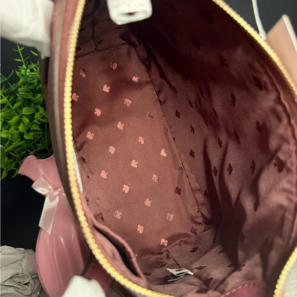 Kate Spade New York Glitter Satchel with Crossbody Strap Deep Nova NWT - Picture 3 of 8